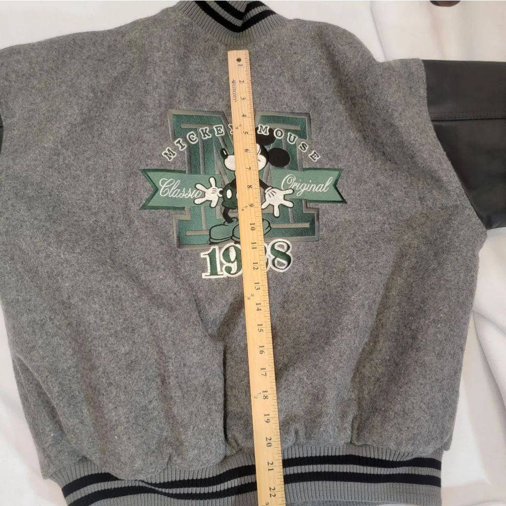 DISNEY Vintage 90's Mickey Varsity Letterman Jacket -M - Picture 12 of 14